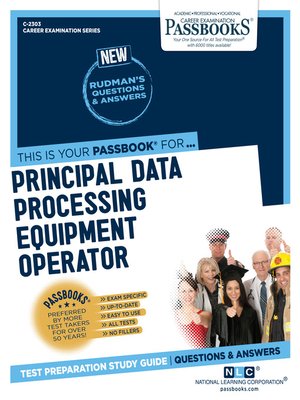 cover image of Principal Data Processing Equipment Operator